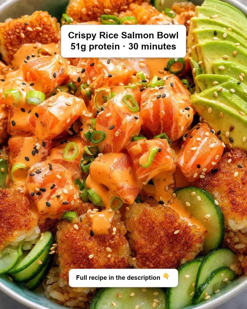 Crispy Rice Salmon Bowl