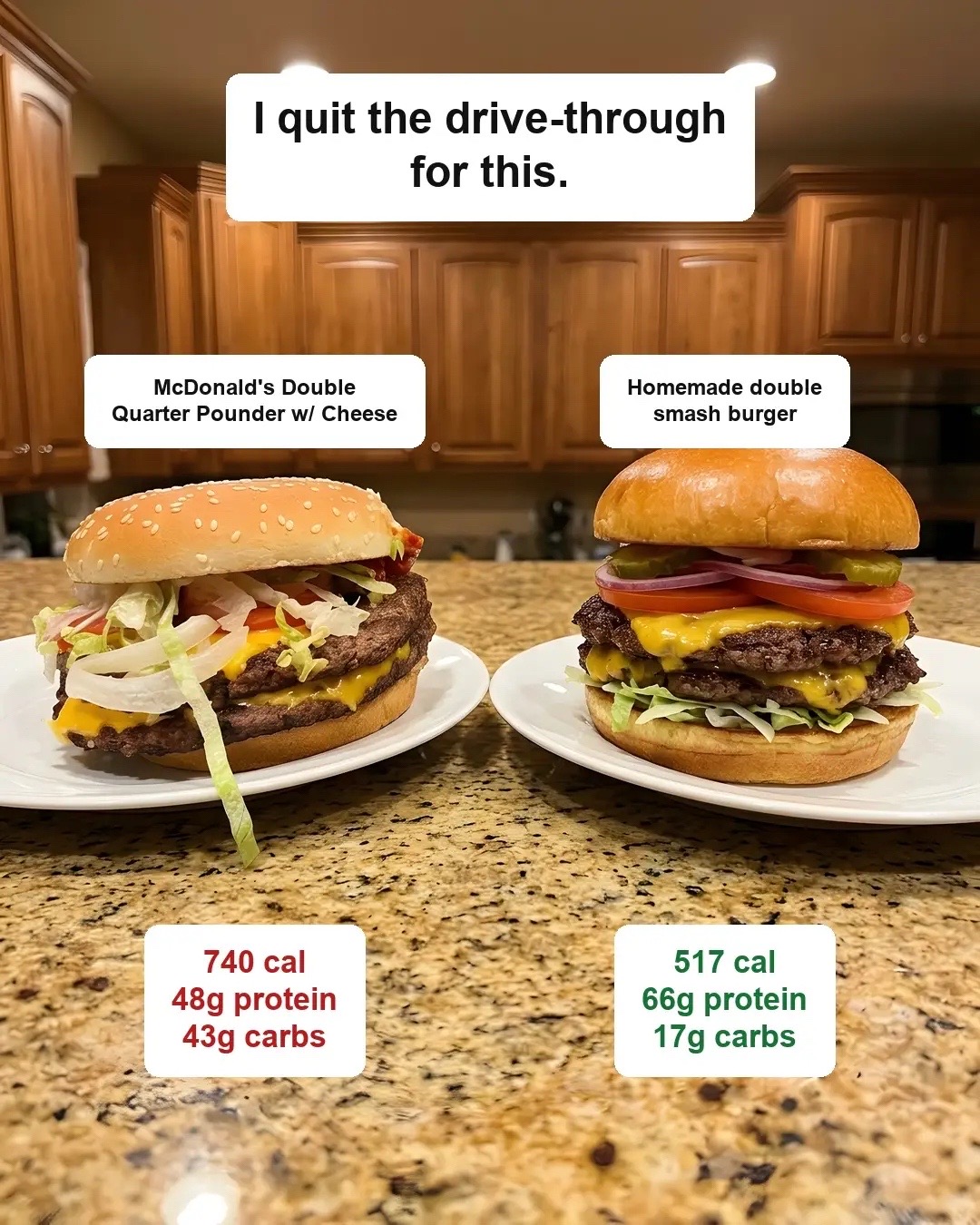 High Protein Macro-Friendly Smash Burger
